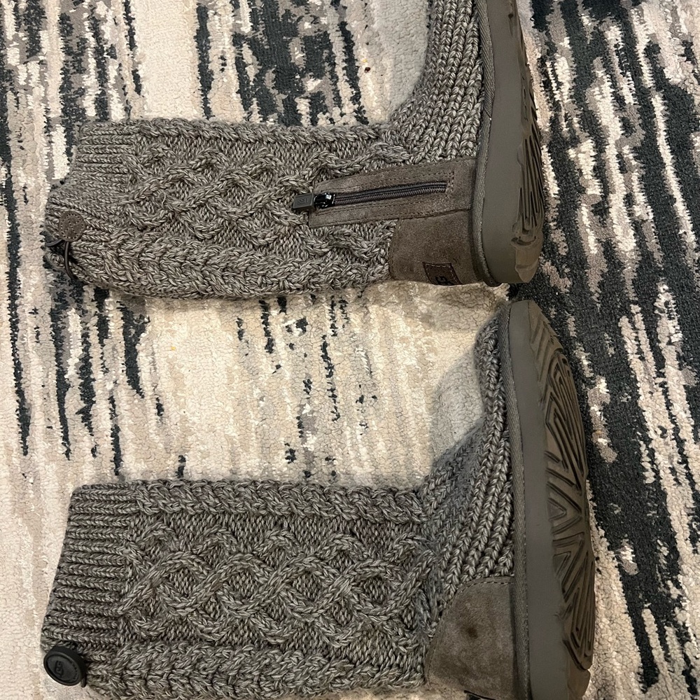 UGG Charcoal Knit Boots - Picture 5 of 10